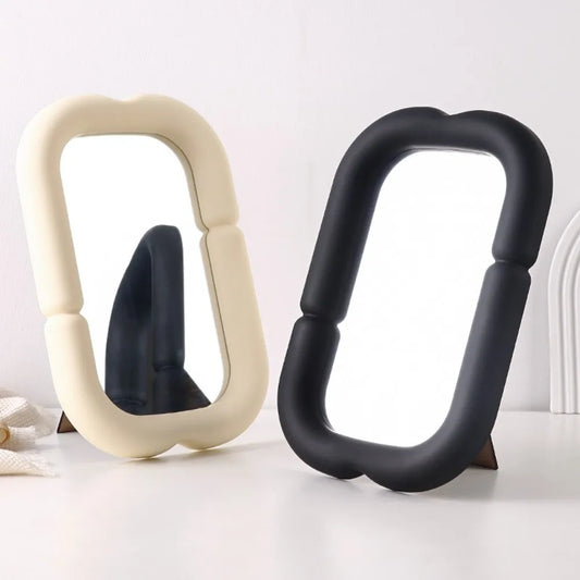 New Portable Makeup Mirror with Stand Irregular Shape Vanity Mirror