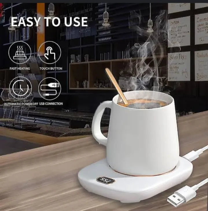USB Electric Cup Heating Coaster Warmer Coffee Tea Milk Mug Beverage.