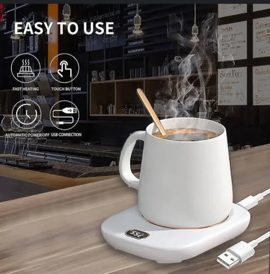 USB Electric Cup Heating Coaster Warmer Coffee Tea Milk Mug Beverage.