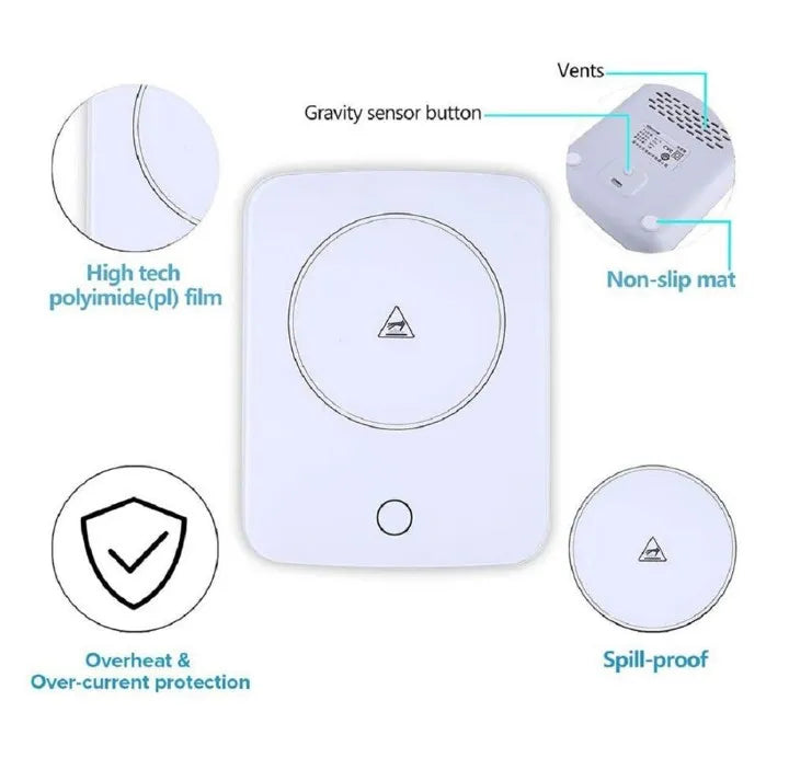 USB Electric Cup Heating Coaster Warmer Coffee Tea Milk Mug Beverage.