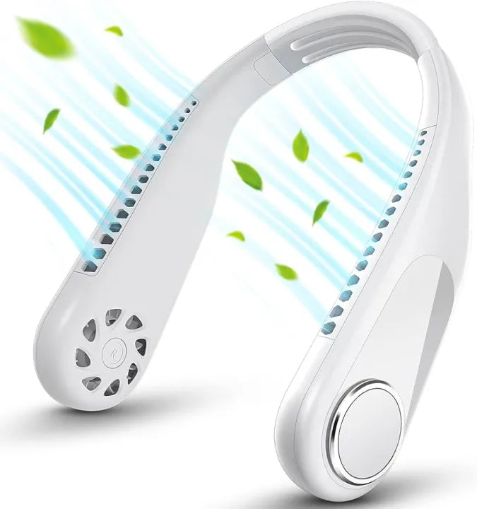 Portable Neck Fan, Bladeless Neck Fan, Rechargeable Hands-Free Around the Neck Fan