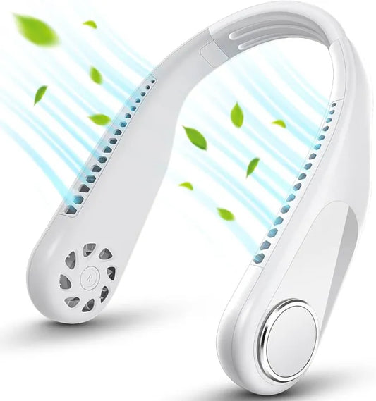 Portable Neck Fan, Bladeless Neck Fan, Rechargeable Hands-Free Around the Neck Fan